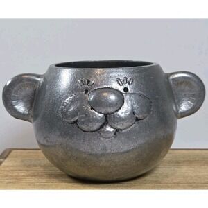 Vintage Wilton Armetale Pewter Children's Bear Mug‎ 1985 Ear Handles